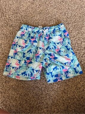 YL 10/12 Members Mark Flamingo Swim Trunks